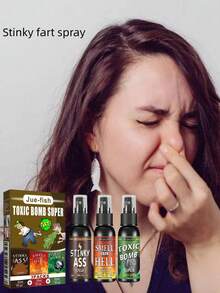 JUE FISH Fart Spray / Prank Liquid Toy, Funny Stinky Prank, Poop Scented Bomb Flavor / Prank Entertainment