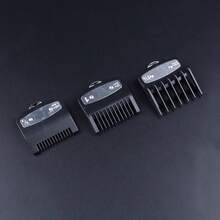 2件套理发器限位梳，1.5毫米+4.5毫米，沙龙理发器尺寸套装，适用于男士渐变发型，刀片尺寸：宽4.5厘米/1.77英寸*长3.8厘米/1.5英寸，带渐变油头限位梳 - 彩色 - 查看 11