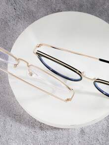 1pc Unisex Cat Eye Simple Clear Lens Glasses, Suitable For Computer Reading, Vacation Travel, Prescription Lenses Available