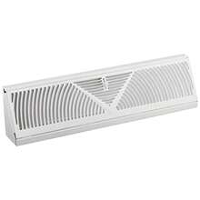 18-Inch Baseboard Register Vent- RoundFlow Design For Maximum Air Flow - Smooth Air Adjust Lever - Heavy Duty Steel - Easy Install - As Pic - View 2