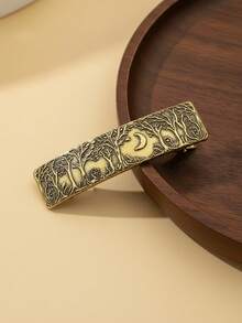 Clip de printemps vintage étoile et lune, accessoires de cheveux en alliage de zinc à motif paisley élégant de style bohème pour femmes, pince à cheveux, barrettes - Multicolore - Voir 6