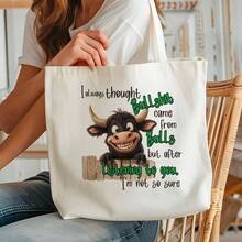 1pc  1/2/3PCS Funny Cow Slogan Design DIY Clothes Iron-On Stickers, Heat Transfer Prints, Suitable For T-Shirts, Jeans, Backpacks, And Garment Decoration - 彩色 - 查看 3