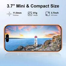 4G Network Mini Smart Phone - Android 12 System. 2000mAh Battery. 3GB + 32GB. 2MP Front And 5MP Rear Cameras. Downloads App  Via Wi - Fi. Black / Blue / Orange. Valentine's Day Gift. Mini Phone. - Orange - View 2