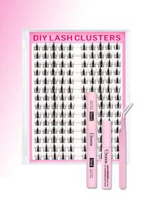 1980pcs, 780pcs, 280pcs, 140pcs, D Curl, C Curl, Eyelash Extension Kit, DIY Eyelash Extension Kit, Beginner Friendly, Fluffy And Voluminous Premade Fan Lashes, 8-16mm, 20D, 30D, 40D, 50D, 60D, 80D, 100D, 120D Individual Lashes Set, Includes Lash Glue, Sealant, Tweezers, Makeup Remover, Brush, Headband, Suitable For DIY At Home, Individual Lashes Set, Eyelashes, Eyelash Clusters (8-16mm, Kit) - 彩色 - 查看 11