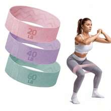 1pc Resistance Bands For Fitness - Heavy Resistance Stretching Bands - Perfect For Squats, Workouts, Exercise - Suitable For Gym, Warm-Up Activation Of Leg Muscles, Yoga - Multicolor - View 12