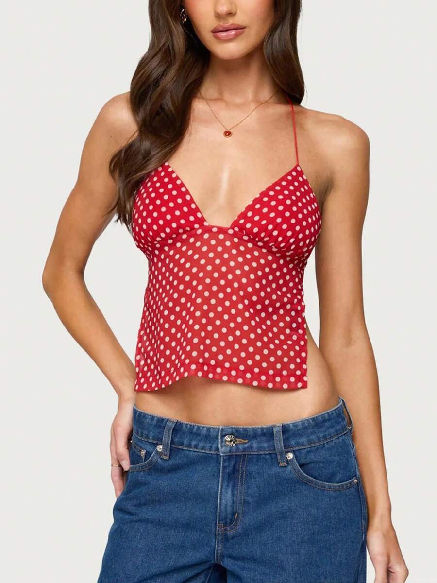 Women Tank Tops & Camis - Red - View 1
