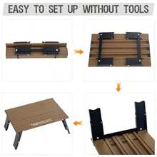 Old Bma Bay - Mini mesa de aluminio ultraligera 66 lbs/30 kg de capacidad de peso mesa de  pequeña pble con patas retrácti adecuada para  camping senderismo al aire última