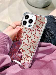 Red Bowknot Pattern Mirror Anti-Fall Sleeve Phone Case Compatible With IPhone 13/11/17/17pro/16/14/15/15pro/15 Plus/15 Promax/7plus/8plus/X/Xs Max/Xr/11pro/12pro/13pro/14pro/12mini/13mini/11promax/12promax/13promax/14promax/14plus/17pro Max/17Air/6/6s Plus/7/8/16Pro/16plus/16promax/Se2/17promax&Compatible With Samsung Galaxy/A54/A14/A12/A13/A15/A32/A33/A24/A52S/S20/S21/S22/S23/S24/S23Plus/S24ultra/S25/A15/A33/A23