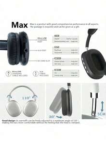 Fone de Ouvido Bluetooth P9 - Design Elegante com Microfone Sem Fio - Verde Menta - Visão 7