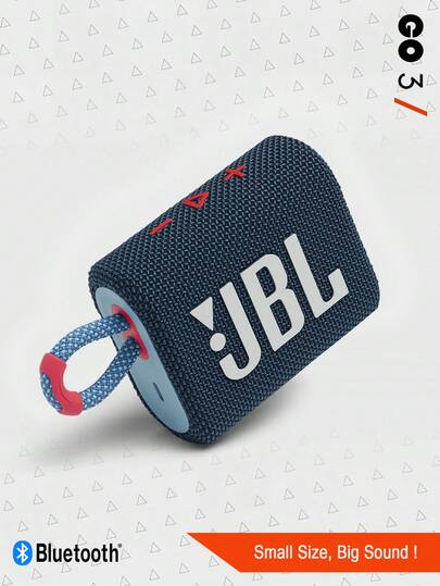 JBL Go 3 便携式迷你蓝牙音箱，无线音箱，IP67 防水防尘，音质震撼，低音强劲，5 小时播放时间，适合居家、户外和旅行，多种颜色可选