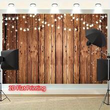 Retro Wooden Wall Background Fabric – Polyester Fiber Photography & Party Decor Fabric – No Electricity Required – Available In Multiple Sizes, Perfect For Festival Party Decor Banners, Suitable For Various Scenarios And Sizes. - Multicolor - View 2