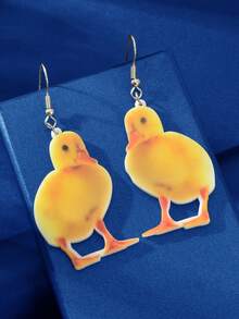 1 par de pendientes colgantes de acrílico con diseño de animales adorables como accesorios de joyería para mujeres, escolares y cosplay - animal - Ver 5