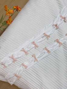 1 chiếc khăn choàng tay ren hồng hình bướm, thích hợp cho tiệc tùng và đám cưới. - Hồng - Xem 3