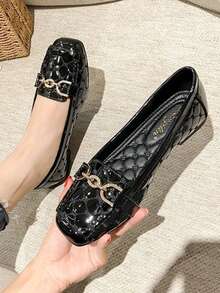 2026春秋新款女士乐福鞋，真皮平底软底休闲乐福鞋，新款小码皮鞋 - 黑色 - 查看 2