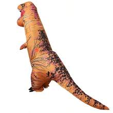 1 bộ trang phục khủng long bạo chúa Tyrannosaurus Rex bơm hơi dành cho người lớn, trang phục bơm hơi unisex - Trang phục hóa trang toàn thân theo chủ đề, phù hợp cho Halloween, lễ hội hóa trang, Giáng sinh và các bữa tiệc khác nhau. - Màu gốc của Tyrannosaurus Rex - Xem 3