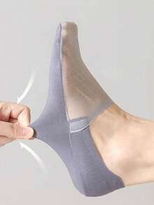 1/3/5双装 男士多色春夏秋季低帮隐形船袜，硅胶防滑网眼透气吸汗简约百搭袜 - 彩色 - 查看 9