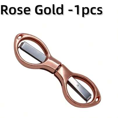 Tijeras plegables portátiles y sencillas con forma de gafas de unicolor, cortadores de papel para estudiantes, herramientas de manualidades DIY, útiles escolares y de oficina