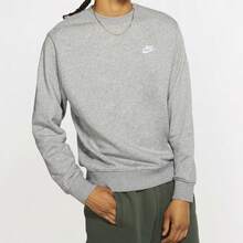 Nike Sportswear Logo Crew Neck Casual Sweatshirt, Spring, Men, Black - Grey - View 4