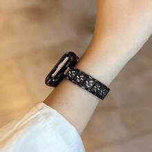 1pc Full Crystal Metallic Band, Compatible With 38/40/41/42/44/45/46/49mm Dial, Compatible With Apple Watch Ultra/SE/Series 11/10/9/8/7/6/5/4/3/2/1