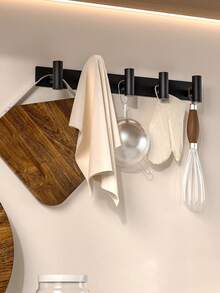 1个浴室毛巾架，T型粘性墙钩，适用于毛巾和浴袍——强力吸附，易于安装在厨房、淋浴房、衣柜、洗衣区的瓷砖、玻璃或木质表面上；节省空间的浴室收纳架，快速拆卸，经久耐用，是小型公寓、酒店、宿舍和玄关的理想之选；春季焕新家居收纳方案 - 彩色 - 查看 9