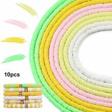 10pcs Colorful Soft Clay Spacers, Jewelry Making Spacers, DIY Beading Necklace Bracelet Supplies