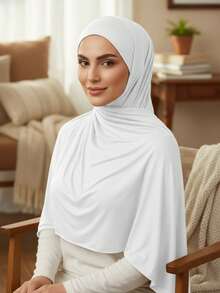 1 chiếc khăn trùm đầu nữ cổ điển, mềm mại, thoáng khí, chống nắng và giữ ấm, phù hợp cho nhiều dịp - Khăn trùm đầu, khăn quàng cổ, khăn choàng bằng lụa nhân tạo màu trơn dành cho nữ. - màu đen - Xem 6