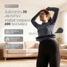 con Peso para Pérdida de Peso, Aro Fitness Infinito de 26 Eslabones (56 Pulgadas), Ideal para Mujeres Adultas - Negro - - Ver 2
