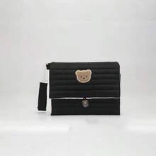 1pc Cute Bear Ins Style Mommy Bag, Portable Diaper Bag, Travel Toiletry Bag, Multifunctional Storage Bag For Moms - Multicolor - View 10