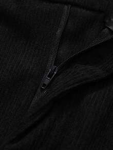 Mens Casual Pants - Cotton Blend Fabric Oversize Relaxed Fit | Spring Easy-Match Comfort For Daily Streetwear & Casual Outings (Modern Minimalist Urban Style) - 黑色 - 查看 4