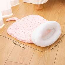 1pc Cat Sleeping Bag, Comfortable Cat Mat, Winter Sleeping Bag, Warm & Cozy Cat Sleeping Bag - Semi-Enclosed Soft Plush Sleeping Bag - Multicolor - View 3