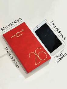 1pc/A6 Bound Planner Notebook, Pocket Diary, Back To School, School Supplies, Christmas Gift (Pen Not Included) - Multicolor - View 4