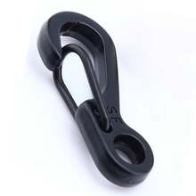 Mini EDC Carabiner For Keychain, Survival Tool With Integrated Spring, Made Of Durable Alloy, Finely Detailed Workmanship - Hitam - View 6