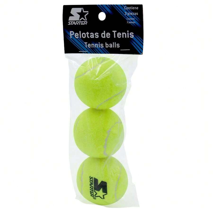 BELIME Set Juego de Tenis con 3 Pelotas Profesionales | Rebote Alto 120 cm, Alta Durabilidad, Apto para Todas las Superficies, Color Amarillo Clásico - Verde Lima - Ver 1