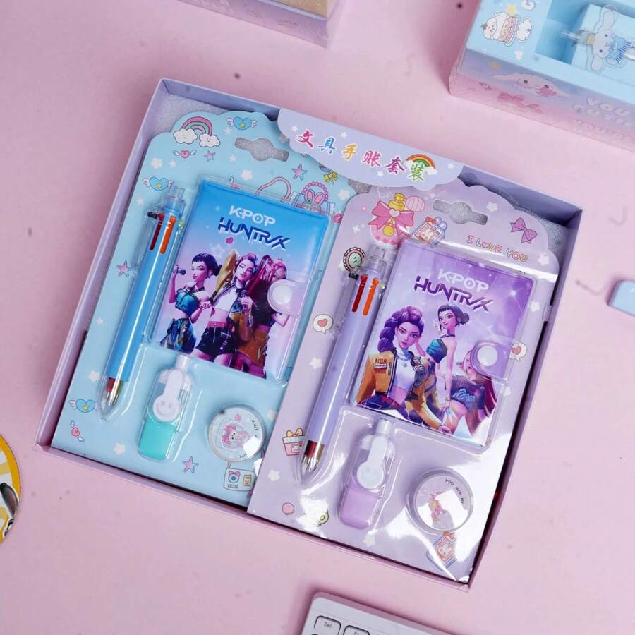 New Cartoon Witch Hunting Themed Stationery Set, Creative High-Quality K-Pop Merchandise, Student Supplies & Journaling Kit - Multicolor - View 1