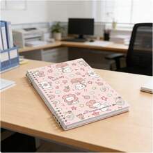 Cuaderno de hojas sueltas extraíbles A5 con lindos patrones de animales, escritura indolora, esencial para estudiantes de secundaria y preparatoria, estética de mascotas frescas, artículos de papelería para estudiantes, notas de clase, libro de registro de errores - Multicolor - Ver 2