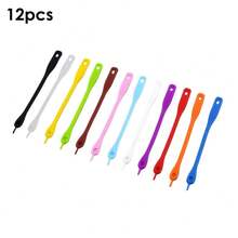 24个装酒杯挂饰，饮品识别标签，硅胶材质，适用于高脚杯，多色饮品标签，可用于杯子、啤酒瓶、马克杯、罐子、鸡尾酒杯，适用于酒吧、婚礼、生日派对、情人节等各种场合。 - 彩色 - 查看 26