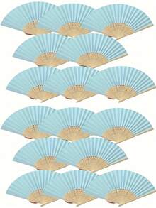 1个彩色折叠手扇，竹制框架设计，轻巧便携，适合夏季降温、家居/办公室装饰、婚礼派对礼品，优雅复古风格，是室内/户外休闲、旅行、房间装饰、可爱小物、母亲节礼物、卧室装饰、花园、厨房装饰、夏季、海滩、旅行必备、房间装饰、软萌玩具、毕业季礼物的理想之选。 - 彩色 - 查看 4