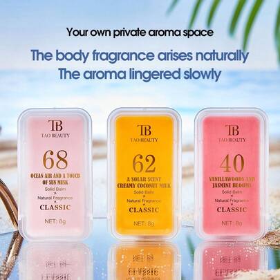 Digital Solid Perfume Balm Set, Long-Lasting Fragrance, Solid Perfume Body Balm