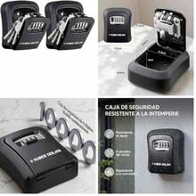 2 Paquetes Caja para llavesCaja, Fuerte De Almacenamiento De Llaves Montada En La Pared, Fcil de Usar e Instalar, Oficina, Garaje, apartamento de Almacenamiento de Llaves de, Todo de Metal - como se muestra en la figura - Ver 10