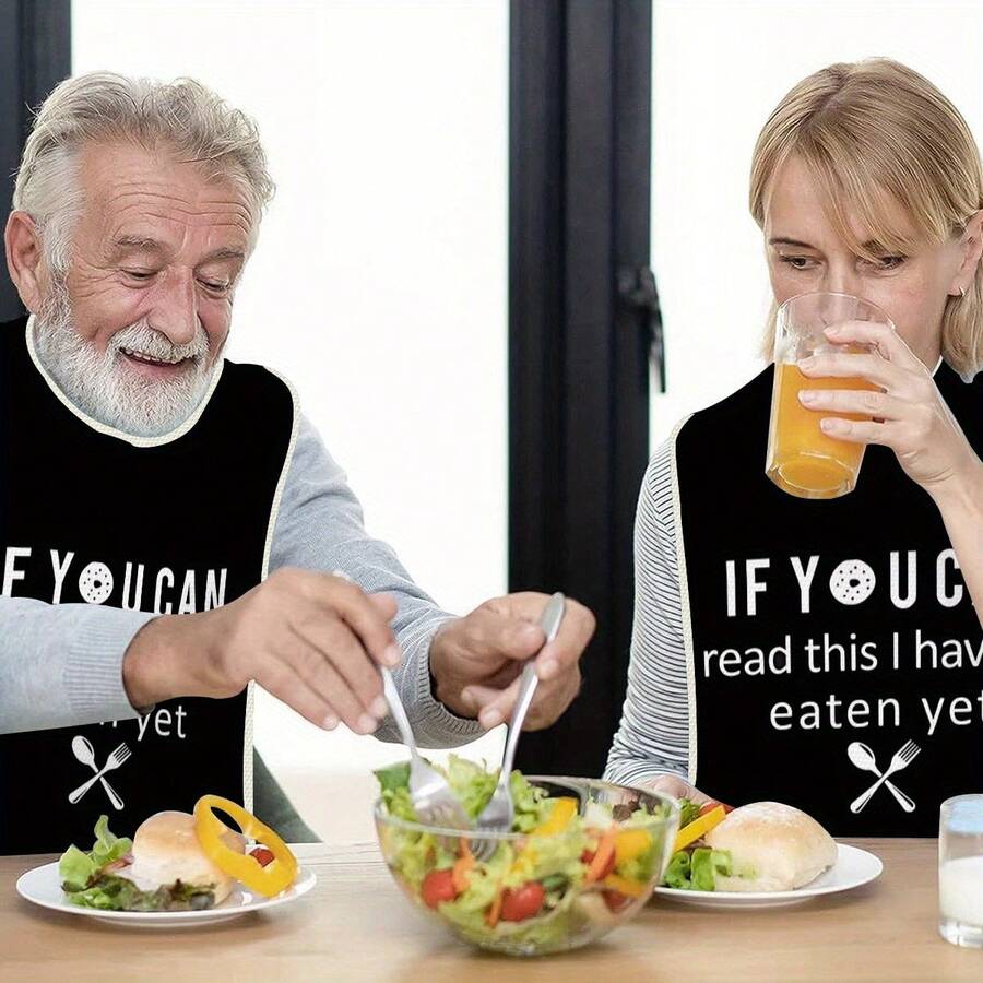 这款设计新颖的数码印花围兜是一款高品质成人围兜，可在用餐时保护老年人。它易于清洁、轻便透气，是餐厅、聚会和家庭使用的理想之选。 - 彩色 - 查看 1