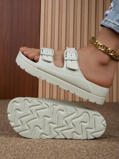 Zapatillas deportivas versátiles, cómodas y ligeras para mujer, de una sola pieza, con hebilla, antideslizantes y antiolor, para uso en exteriores e interiores, de talla grande, para primavera/verano 2025