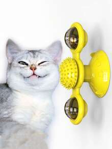 1. 猫咪逗弄旋转风车，猫咪磨牙玩耍旋转轮，吸盘式旋转自慰风车，猫咪逗弄玩具抓挠器 - 彩色 - 查看 5