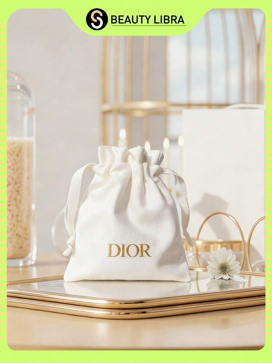 Christian Dior Cosmetic Bag With Drawstring Closure
