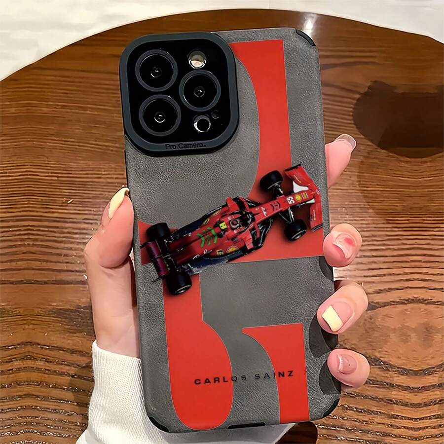 El de Carlos Sainz dentro de una "G" roja. Esta elegante funda es compatible con los modelos 17, 16, 15, 14 Pro Max, 13, 12, 11, XR y XS Plus. Fabricada en silicona TPU, ofrece protección contra golpes y caídas, además de una sensación superior. Es un regalo ideal para familiares, amigos y seres queridos, y una opción perfecta para Año Nuevo. - Gris - Ver 1