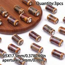 1/2/3/5pcs Ceramic Printed Beads With Center Hole, Multiple Designs Available, DIY Jewelry Making Beads For Necklace, Bracelet, Earrings, Printed Ceramic Round Flower Beads Craft Spacer Beads