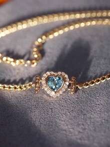 1条S925纯银心形手链，优雅浪漫，日常佩戴佳品，贴心礼物 - 愛心 - 查看 5