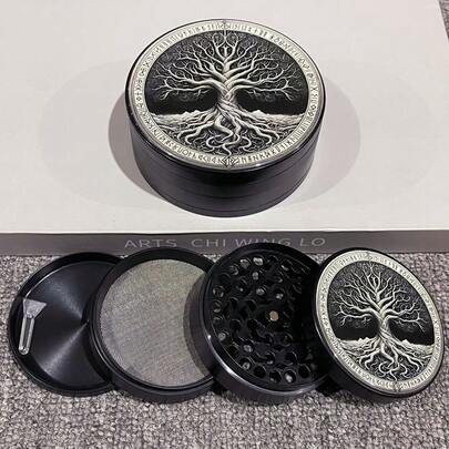1.6/2/2.5/3/3.9inch Tree Metal Grinder Zinc Alloy Crusher Cigarette Tobacco 4-Layers Manual Grinder Cigar Smoking Accessories Tool Gift