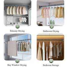 NetHong 1PC Adjustable Telescopic Shower Curtain Rod Bracket, Multi-Functional Telescopic Rod Bracket, Towel Rack Bracket, Suitable For Bathroom Curtain Rods, Balcony Clotheslines, Wardrobe Rods, Door/Curtain Rods, Bathroom Accessories, Bedroom Accessories, Home Storage Rods - Black - View 3