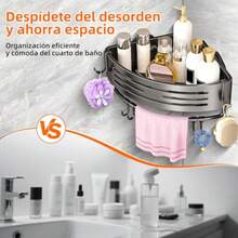 CYPNEsquinero para Baño Regadera Estante de Ducha de Aleación de aluminio Resistente A La Oxidación Con Ventosas Y Ganchos Organizadores para RegaderaFashion - 224236197 - Ver 7