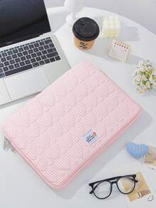 1件粉色格子印花轻便电脑内胆包，适用于11/13/15英寸电脑、笔记本电脑、平板电脑，可作为内胆包使用。适用于iPad Air 13、M3、Pro 11、M4、A16等11/10代、10.5/10.2/9.7英寸平板电脑，也可用于13/15英寸笔记本电脑。这款防震内胆包是白领和学生的必备收纳用品，也是返校礼物的理想之选。 - 粉色 - 查看 12